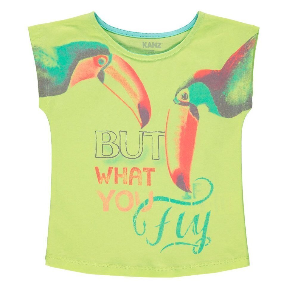 Kanz lime t-shirt with front print